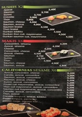Menu Sushi beach - sushi maki et california