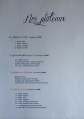 Menu Le Comptoir des Gourmands - Les plateaux