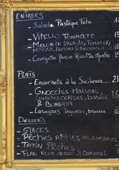 Menu L'O2 Mer - L'ardoise