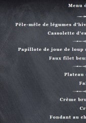 Menu L'Estive - Menu du moment