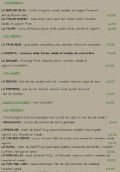 Menu Les Marmitons - Bagels, wraps, burgers,.....