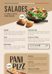 Menu Pizza Cosy - Les salades et panipizz