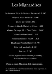 Menu Window Traiteur - Les mignerdises
