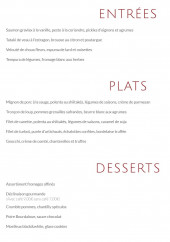 Menu Royal Provence - Les entrées, plats et desserts