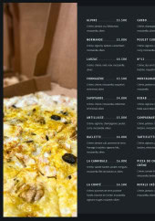 Menu Au Comptoir de Malia - Les pizzas suite