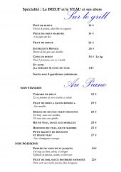 Menu Auberge du Vieux Village - Les plats