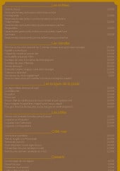 Menu Café de la Poste - Les entrées, viandes, burgers...