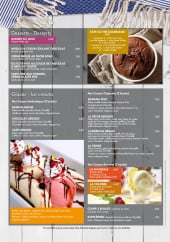 Menu Les Tilleuls - Les desserts, glaces,...