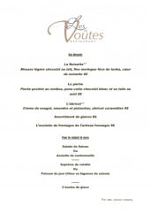 Menu Les voûtes - Desserts et menu enfant 