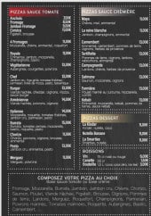 Menu La giéroise - Les pizzas