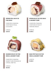 Menu Easy Sushi - Foie gras