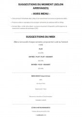 Menu La Table De Grans - Les formules du midi et brunch 