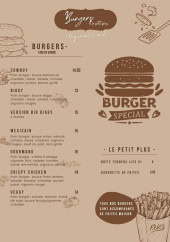 Menu Le Petit Georges - Les burgers suite