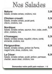 Menu Mike's Pizza - Les salades