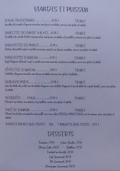 Menu Restaurant signature - Les viandes, poissons et desserts