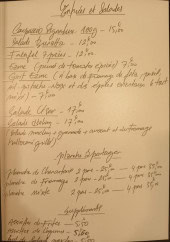 Menu Restaurant signature - Les entrées et salades