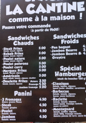 Menu La Cantine comme à la maison ! - Les sandwiches, paninis, ...