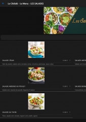 Menu Le Chélalé - Les salades