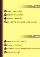 Menu Les Pins - Les entrées 
