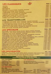 Menu Pizza Chrono - Les pizzas