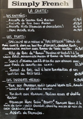 Menu Simply French - La carte