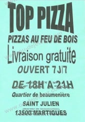 Menu Top Pizza - carte et menu Top Pizza Martigues