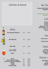 Menu Le Milazzo - Vins 