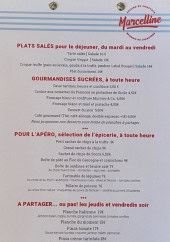 Menu Marcelline - Les plats, pour l'apéro et à partager, ...