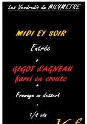 Menu Bar Le Mylimètre - Exemple de menu