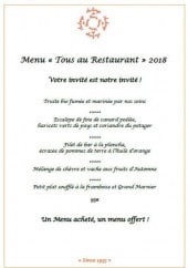 Menu Auberge de Noves - Menu tous au restaurant