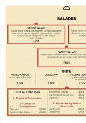 Menu Burger shop - Les salades et side