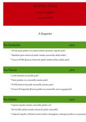Menu Goûter L'italie - Sandwiches, paninis et salades 