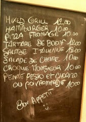 Menu Le all sports - Exemple de menu du jour