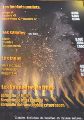 Menu O' bbq Grill - Les buckets poulets, tapas et salades,..