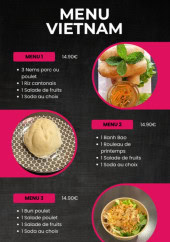 Menu Rubis Sushi - Les menus vietnam