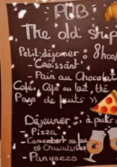 Menu The old ship pub & pizza - Exemple de menu