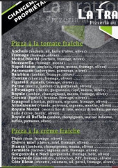 Menu La trattoria - Les pizzas