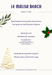 Menu Le Malisa Beach - Menu 28€