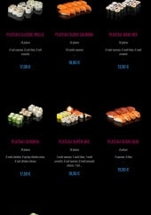 Menu Enjoy Sushi - Les box mex et plateaux