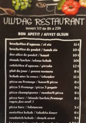 Menu Uludag Restaurant - Les pizzas et sandwichs