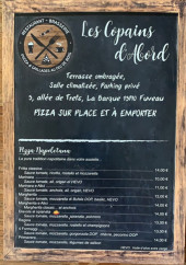 Menu Les Copains D’abord - Les pizzas napoletana