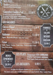 Menu Notre cuisine à nous - Les plus, salades, plats,...