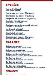 Menu Asia - Les entrées, salades, ...