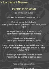 Menu Mas Du Capoun - Menu