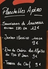 Menu Le Madaleno - Les apéros