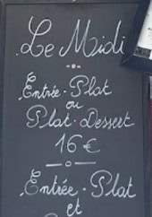 Menu Bistrot Jacques - Exemple de menu a 16 €