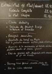 Menu Court-Bouillon - Exemple de menu
