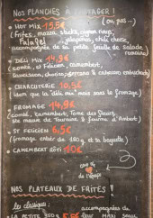 Menu Delirium Café - Exemple de menu
