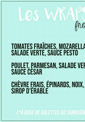 Menu Joufflu 1er - Les wraps