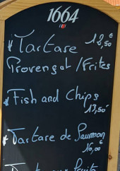 Menu La crêperie de Beaulieu - Exemple de menu